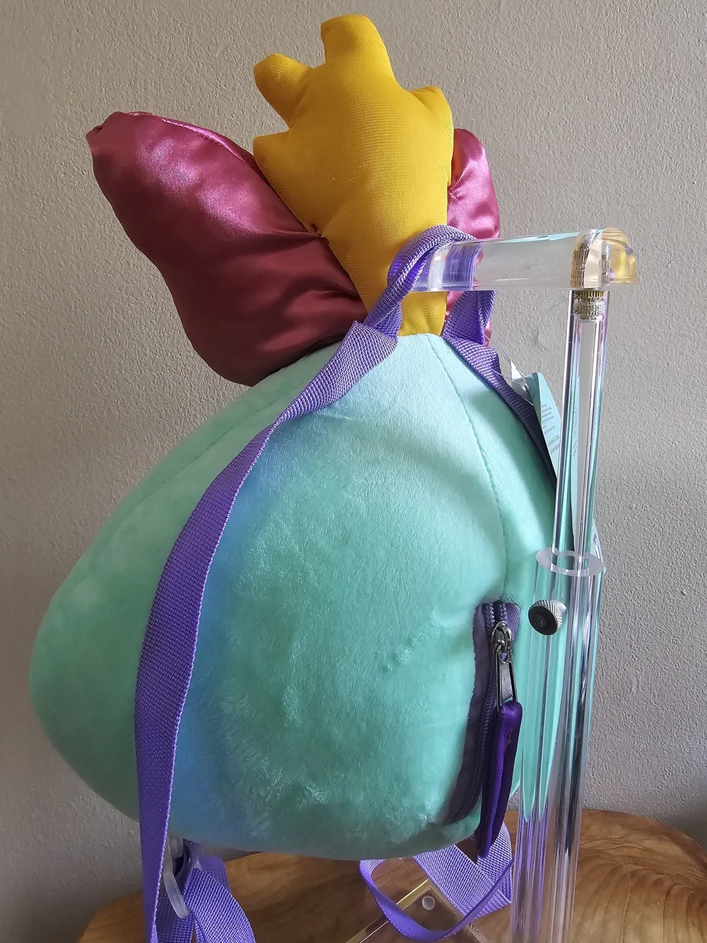 NWT Disney Stitch Plush Backpack Bow Purple Blue Bioworld